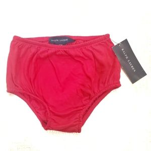 4for$20!! NWT Red Diaper Cover by Ralph Lauren